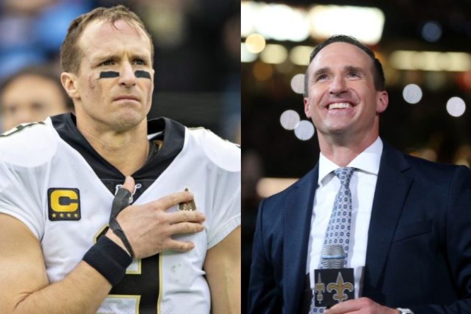 drew brees makes his nbc debut, internet amazed by his new hair